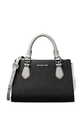 Michael Kors Marilyn small color-block Saffiano leather messenger bag - Black