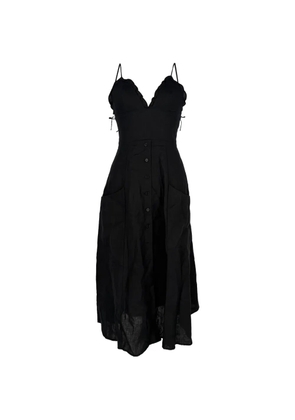 Reformation V-neck button-front dress - Black