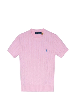 Polo Ralph Lauren cable-knit short-sleeve top - Pink