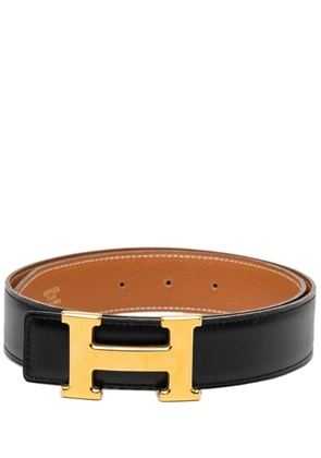 Hermès Pre-Owned 1997 Box Calf and Courchevel Constance H Reversible belt - Black