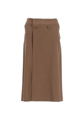 MM6 Maison Margiela button-detail midi skirt - Brown