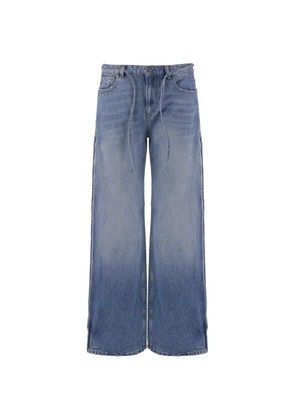 The Garment washed-effect tie-waist jeans - Blue