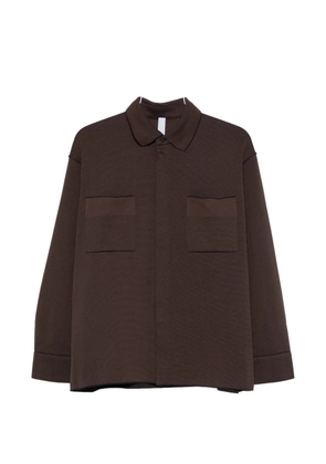 CFCL ribbed-knit chest-pocket shirt - Brown