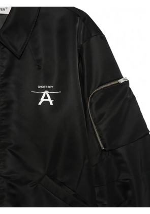 Undercover logo-print zip-up jacket - Black