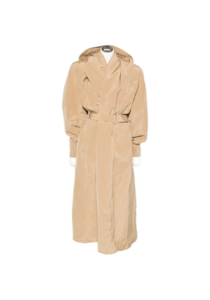 Magda Butrym belted hooded coat - Neutrals