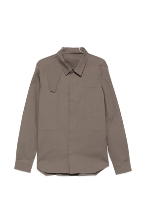 Rick Owens long-sleeve panelled overshirt - Grey