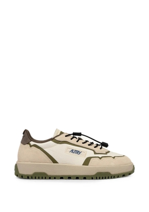 Autry WildPace low sneakers in wife and chocolate ripstop nylon and suede - Neutrals