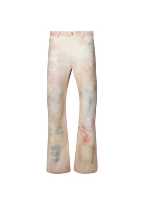 LA MASKARADE graphic-print jeans - Neutrals