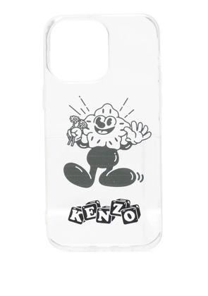 Kenzo logo-print iPhone 14 Pro Max case - White