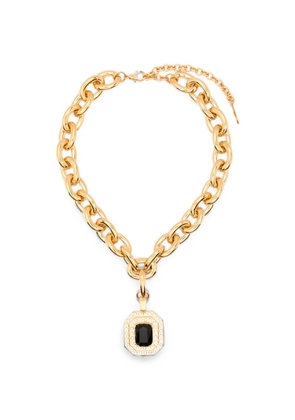 Alessandra Rich crystal-embellished curb-link necklace - Gold