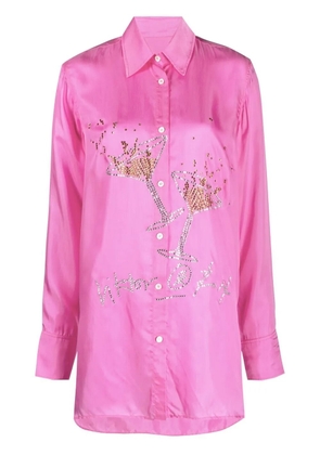Viktor & Rolf Business Affairs crystal- embellished shirt - Pink