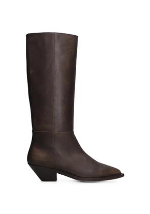 Via Roma 15 pointed-toe cowboy boots - Brown