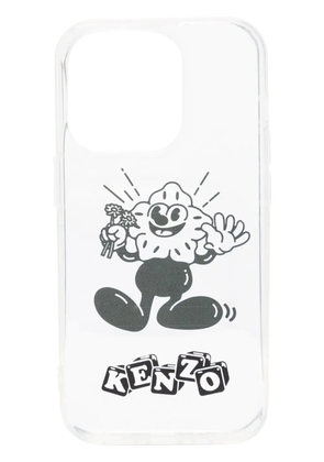 Kenzo logo-print iPhone 14 Pro case - White