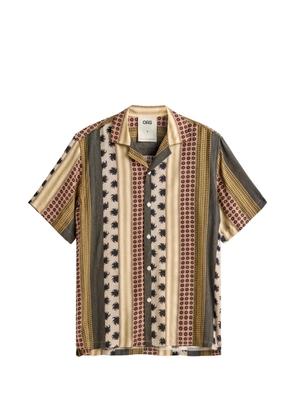OAS Company Rocco patchwork striped shirt - Neutrals