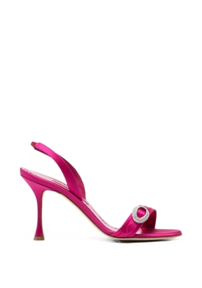 Manolo Blahnik crystal-embellished sandals - Pink