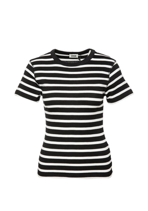 Drykorn Koale striped ribbed T-shirt - Black