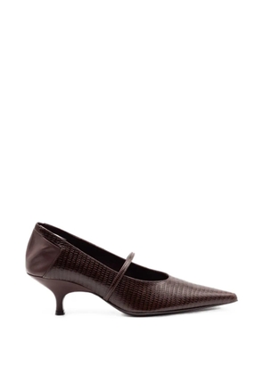 GIABORGHINI Elisa woven-effect pumps - Brown
