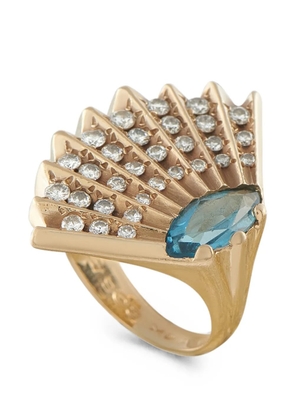 Erté topaz and diamond ring - Gold