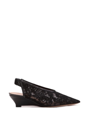 ODISSI Maria lace heeled pumps - Black