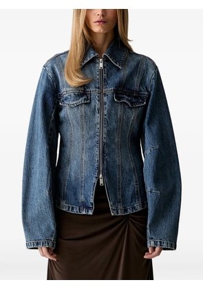 Gestuz zip-up denim jacket - Blue