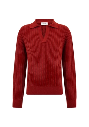 Ferragamo knitted polo top - Red