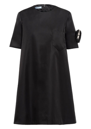 Prada logo-pouch shift dress - Black