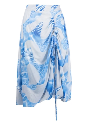 Perks And Mini Lily Pads ruched midi skirt - Blue