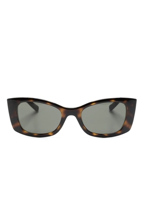 Saint Laurent Eyewear logo-engraved cat-eye-frame sunglasses - Brown