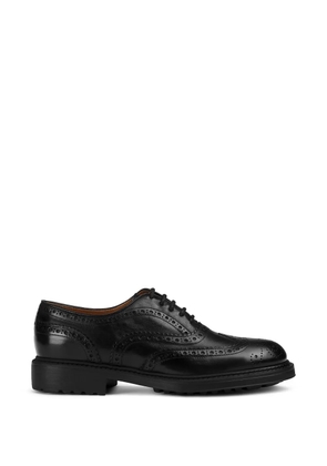 Doucal's brogue-detail Oxford shoes - Black