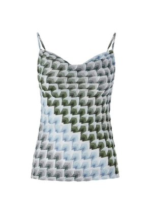 Missoni Top with lace motif and draped neckline - Grey