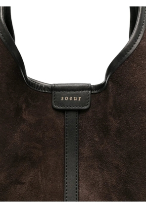 Soeur Delice suede leather tote bag - Brown
