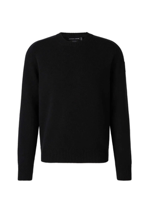 Canada Goose logo-patch ribbed-trim sweater - Black