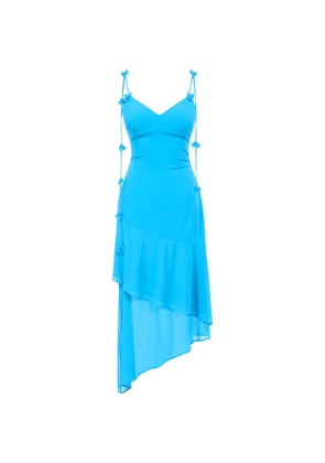 GUESS USA Stefani ruffled asymmetric-hem dress - Blue