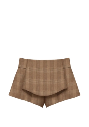 Givenchy Prince of Wales check layered shorts - Brown