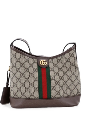 Gucci Pre-Owned Ophidia Open Bucket Bag GG Coated Canvas with Leather Small shoulder bag - Brown