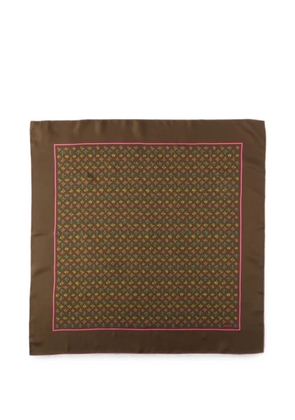 Prada printed twill scarf 90 - Brown