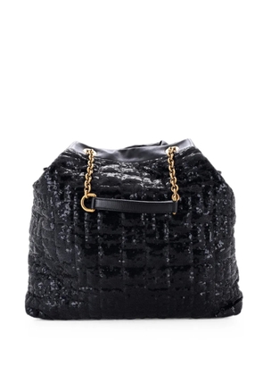 Dolce & Gabbana Pre-Owned Miss Kristen Tote Sequin Embellished Leather Large satchel - Black