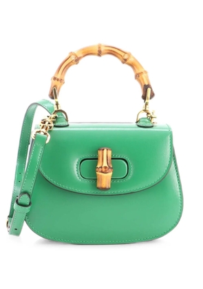 Gucci Pre-Owned Bamboo 1947 Top Handle Bag Leather Mini shoulder bag - Green