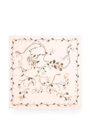Agua By Agua Bendita Ceiba Navegante floral-print silk scarf - Neutrals