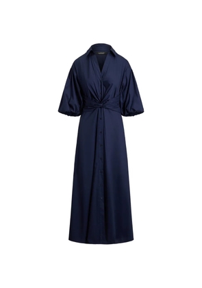 Lauren Ralph Lauren twist-front midi dress - Blue