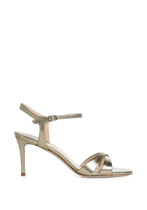 Roberto Festa Romilda laminated-leather heeled sandals - Gold
