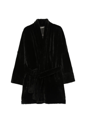 Nour Hammour Raquel belted coat - Black