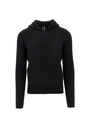 Rick Owens fine-knit hoodie - Black