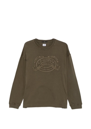 C.P. Company logo-embroidered long-sleeve T-shirt - Green