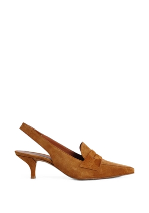 Roberto Festa Artemide suede slingback heeled pumps - Brown