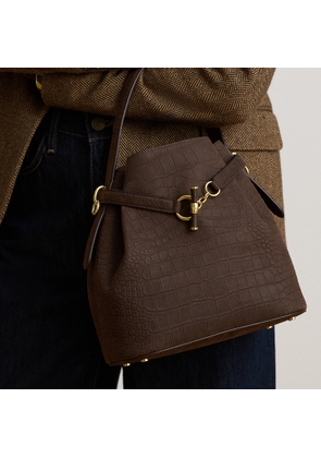 Embossed Nubuck Medium Blaike Bucket Bag