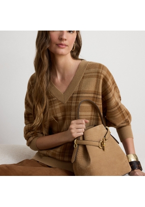 Embossed Nubuck Medium Blaike Bucket Bag