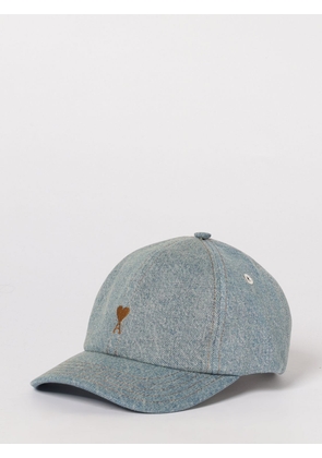 AMI PARIS Cotton Denim Hat with Embroidered Logo