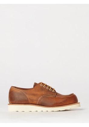 RED WING Moc Toe Derby Shoes in Worn-Effect Waxed Leather
