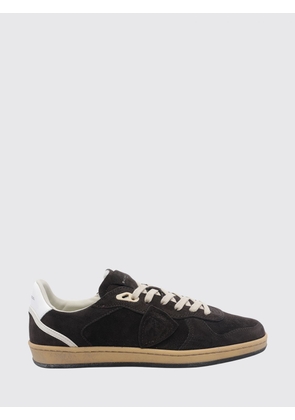 PHILIPPE MODEL Pgal Suede Calfskin Low-Top Sneakers with Perforated Toe